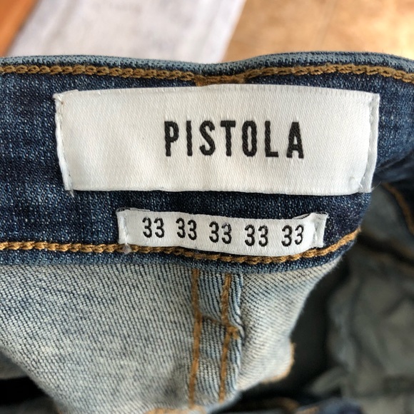 Pistola Denim Jeans EUC Distressed Raw Hem - Picture 4 of 9